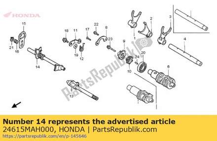 Spindle comp. b, gearshift 24615MAH000 Honda