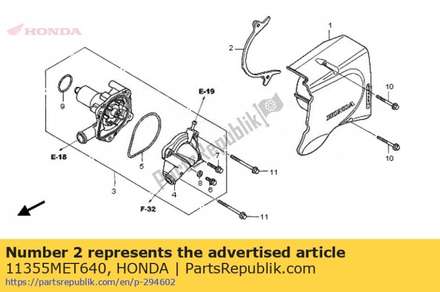 Guide comp., drive chain 11355MET640 Honda