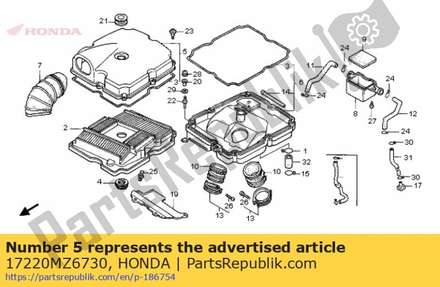 Cover,air/c case 17220MZ6730 Honda