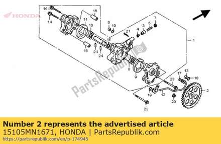 Gear, oil pump driven (47t) 15105MN1671 Honda