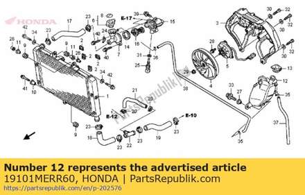 Tank, radiator reserve 19101MERR60 Honda