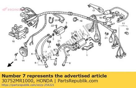 Cord 2, high tension 30752MR1000 Honda