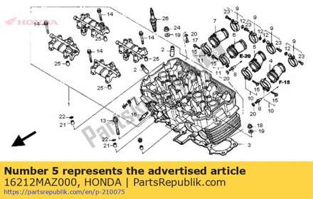 Insulator b, carburetor 16212MAZ000 Honda