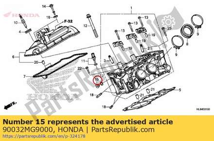 Bout, hydraulische spanner stopper 90032MG9000 Honda