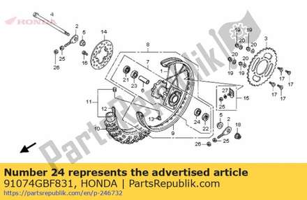 Bearing, radial ball, 6202sh 91074GBF831 Honda