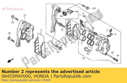 Brake pads 06455MAY000 Honda