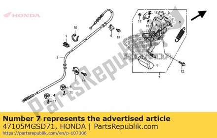 Brake comp., hand 47105MGSD71 Honda