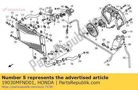 Motor assy., fan 19030MFND01 Honda