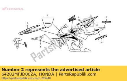 Mark, windscreen * type1 * (type1) 64202MFJD00ZA Honda