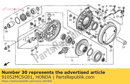 Bearing, radial ball, 35x62x19 91052MCSG01 Honda
