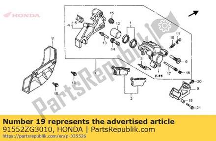 Collar a, engine cover (17mm) 91552ZG3010 Honda