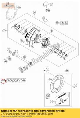 Rear wheel rep. kit 77710015010 KTM
