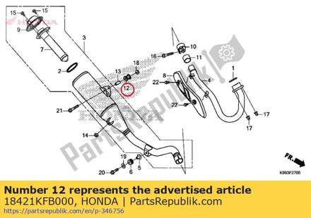 Rubber, muffler mounting 18421KFB000 Honda