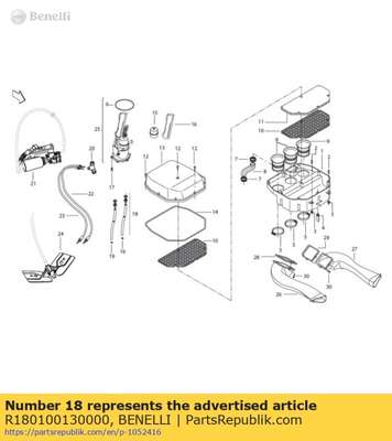 Rohre kraftstofftank-kit R180100130000 Benelli