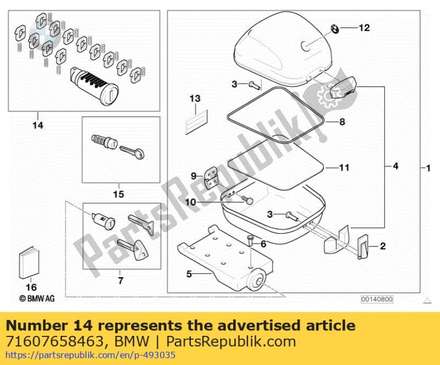 Rep.kit f lock cylinder (from 09/2003) 71607658463 BMW