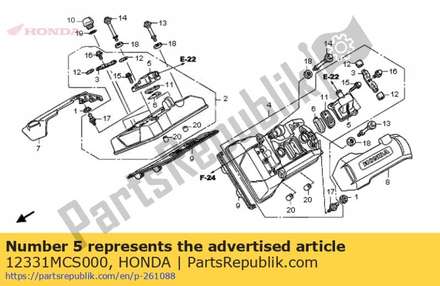 Cover, reed valve 12331MCS000 Honda