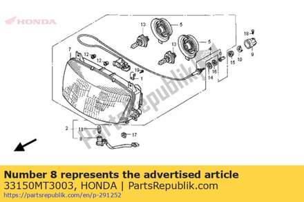 Socket comp., position light 33150MT3003 Honda