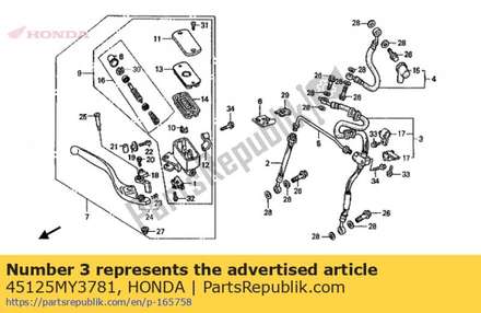 Hose comp., fr. brake (b) 45125MY3781 Honda
