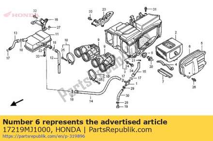 Seal, air cleaner cover 17219MJ1000 Honda