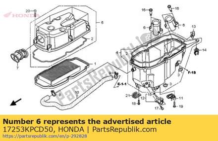 Funnel,air 17253KPCD50 Honda