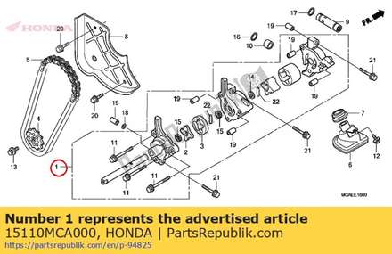 Pump assy., oil 15110MCA000 Honda
