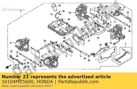 Carburateur montage # 16104MZ5600 Honda