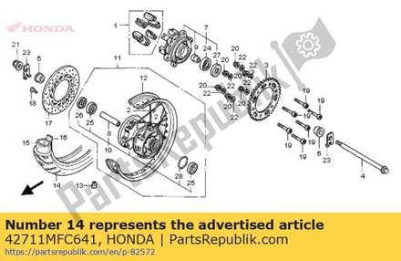 Tire,rr(pirelli) 42711MFC641 Honda