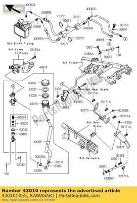Rod-assy-brake 430101055 Kawasaki