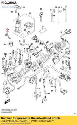 Guide,wiring ha 3661915H00 Suzuki