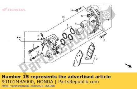 Bout, speciale flens, 8x3 90101MBA000 Honda
