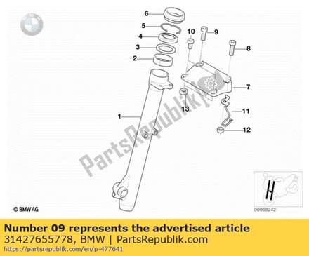 Fillister-head screw - m8x45-a4 31427655778 BMW