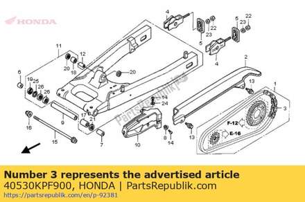 Chain, drive (520106le) (standard link 106l) 40530KPF900 Honda