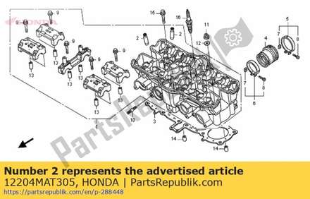 Guide, in. valve (o.s.) 12204MAT305 Honda