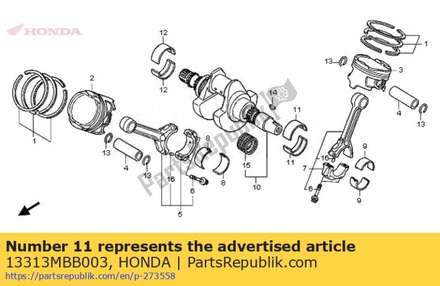 Bearing a, crankshaft l. 13313MBB003 Honda