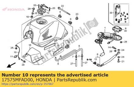 Cable, fuel tank stopper 17575MFAD00 Honda