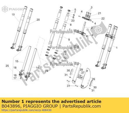 Front fork B043896 Piaggio Group