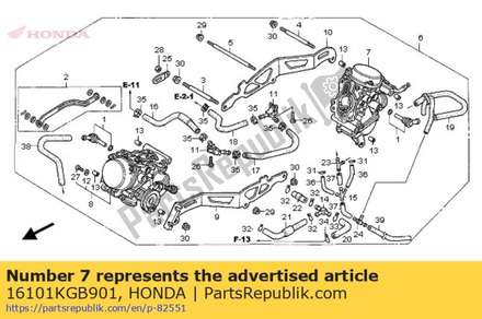 Carburetor assy., rr. 16101KGB901 Honda