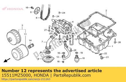 Pipe comp. a, oil 15511MZ5000 Honda