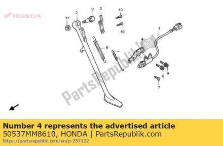 Stay,side stand s 50537MM8610 Honda