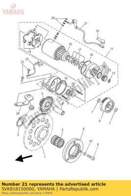 Cord, starter motor 5VK818150000 Yamaha