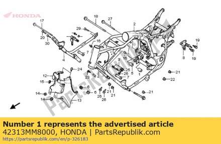 Collar, rr. engine hanger 42313MM8000 Honda
