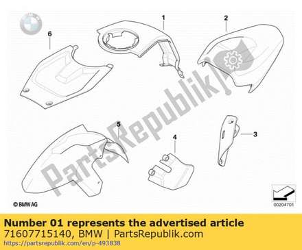 Hp carbon covering fuel tank 71607715140 BMW