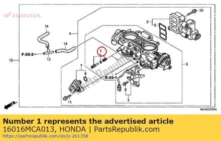 Screw set 16016MCA013 Honda