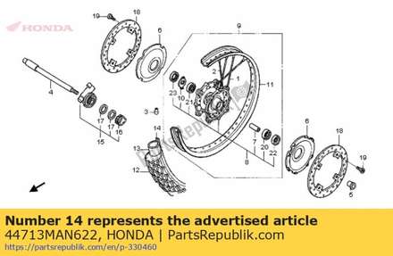 Flap, tire(pirelli) 44713MAN622 Honda