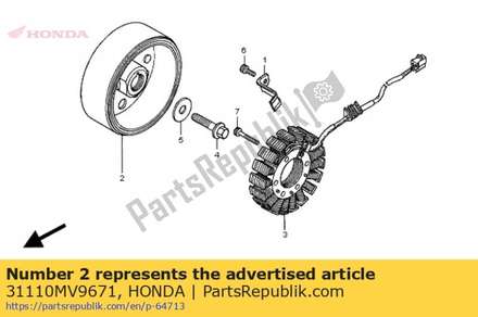 Flywheel comp. (denso) 31110MV9671 Honda