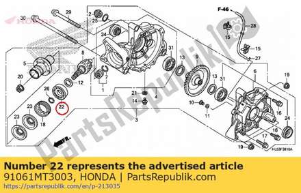 Bearing, radial ball (qj3 91061MT3003 Honda