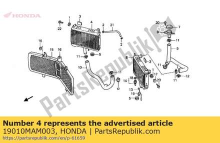 Radiator comp., r. 19010MAM003 Honda