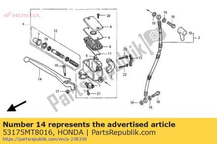 Lever comp., r. handle 53175MT8016 Honda