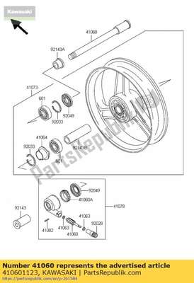 Gear-meter screw,9t zx1000-b1 410601123 Kawasaki