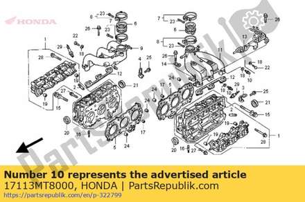 Joint, pressure boost (d) 17113MT8000 Honda